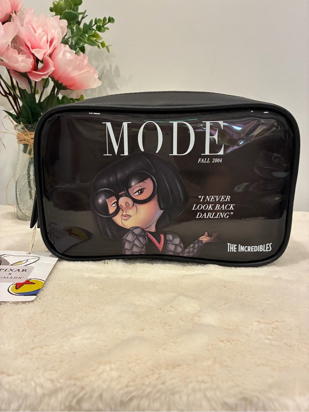 MODE "I Never Look Back Darling" Black The Incredibles Cosmetic Bag